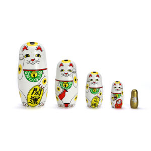 Nesting Dolls Lucky Cat