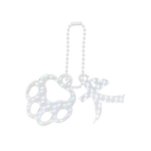 Acrylic Keyring Dog Paw / Hologram